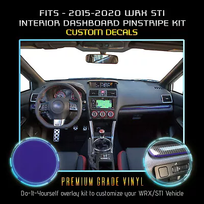 For 2015-2020 Subaru WRX STI Interior Dash Pinstripe Decal Vinyl Kit Flat Matte • $8.85