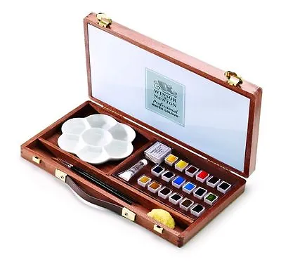 £399.99 • Buy Winsor & Newton Artists Water Colour Wooden Box Set Of Half Pans - Piccadilly