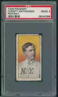 1910 T206 Piedmont 150 - Christy Mathewson Portrait - Psa 2 Gd A4 • $1550