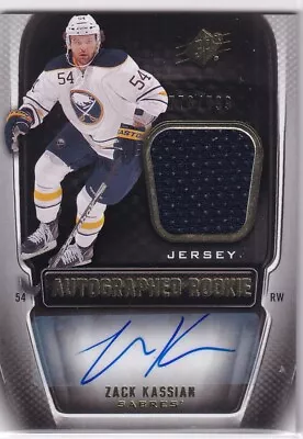 11/12 Ud Spx Zack Kassian Rc Sp Rookie Jersey Autograph Auto /799 #177 • $0.91