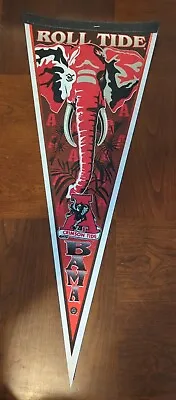 Vintage NOS 30  Alabama Crimson Roll Tide Felt Pennant Bama • $25