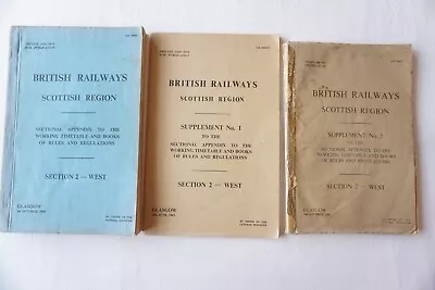 £39.99 • Buy 1960 Scottish Region Railway Working Timetable Sectional Appendix Sect 2 West