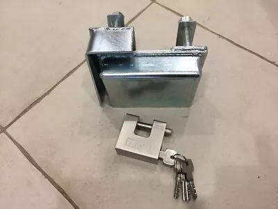 $120 • Buy Shipping Container Lock Box & Large Monoblock Pad Lock Set - BOLT ON TYPE BOX