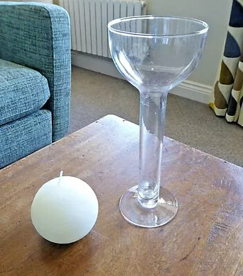 Plain Glass 'Ball Candle' Holder. • £3.99