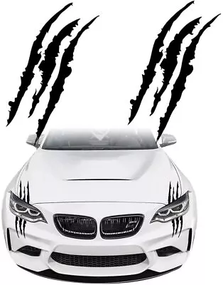 Universal Claw Marks Monster Sticker Headlight Decal Vinyl Decor Sport Car Black • $7.99