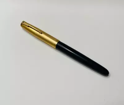 Vintage Parker 51 Blue Diamond 14k Gold Filled Top Blue Vacumatic Fountain Pen • $75