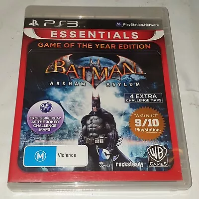 Batman : Arkham Asylum - Game Of The Year Edition - Playstation 3 / PS3 - Manual • $9.99