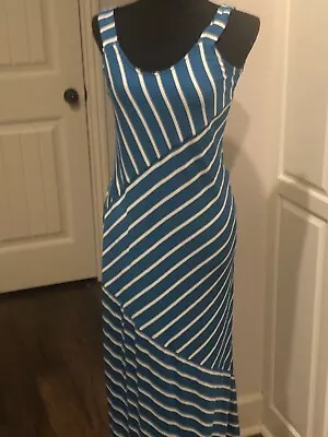 Soma Maxi Dress Sz Medium Coastal Charm Resort Travel Date Night  • $26