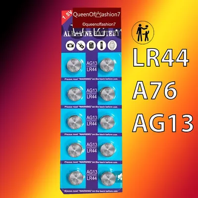 10 X LR44 AG13 A76 1.5V ALKALINE CELL BUTTON BATTERY BATTERIES 🇦🇺 😀 • $3.39