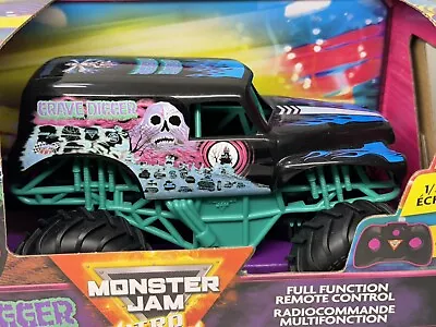 Monster Jam Nitro Neon 1:24 GRAVE DIGGER RC Remote Control Truck 2.4 GHz 2023 • $38.55