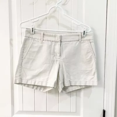 J. Crew White 9” Rise Front Pocket Chino Shorts Size 4 • $10