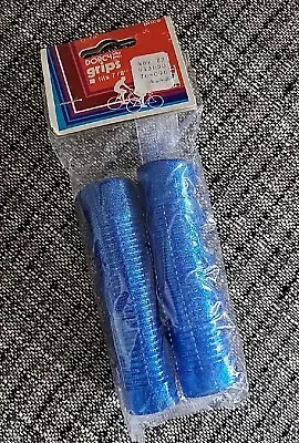 Vintage Blue Metal Flakes DORCY Bicycle Handlebar Bike Grips 7/8  NOS Japan • $45