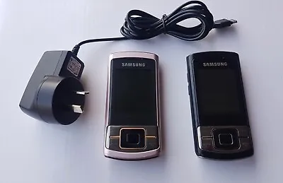 2 X RETRO COLLECTABLE Samsung SLIDE C3050 MOBILE PHONES Rose Gold And Black • $139