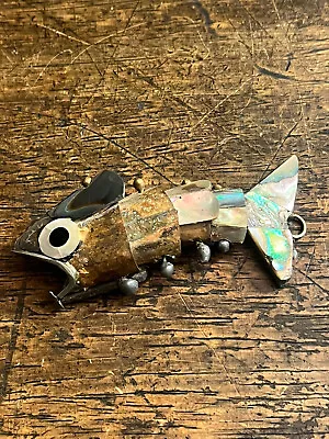 Vintage Articulated Abalone Fish Bottle Opener Pendant • $15