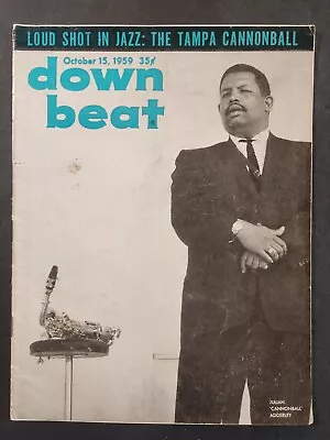 Vintage 1959 (oct) Down Beat Magazine ~ Music Style Jazz Cannonball Vg • $12