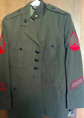 DSCP U.S Military Dress Jacket Men's 40S Green Uniform Coat • $55