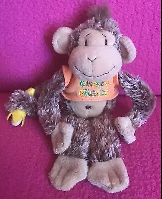 Aurora Cheeky Charlie Hanging Monkey With Banana In Tail Clip Soft Plush Toy 7” • £19.99