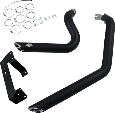 VH Shortshots Staggered Exhaust Pipe System Black Harley Sportster 883 04-09 • $599.99