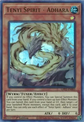 Tenyi Spirit - Adhara - GFP2-EN083 - Ultra Rare - 1st Edition - Yugioh • $2.45