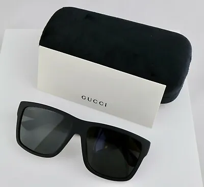 Gucci GG1124F/S MY49O 59mm Mens Square Sunglasses With Grey Lens Nylon Arms • $165