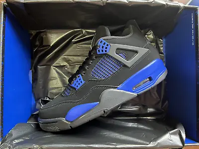 Air Jordan 4 Retro Black Blue Fashion Color Men's Free Shipping Basketball Shoes • $455