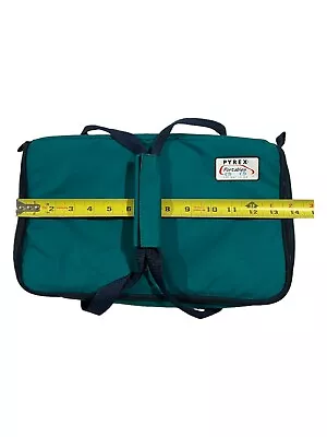Pyrex Portables Insulated Carrier Carrying Case Bag ONLY Green W/Straps Hot Cold • $18.49