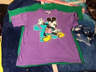 Vintage Purple Mickey Mouse Dancing T Shirt Rare • $11.77