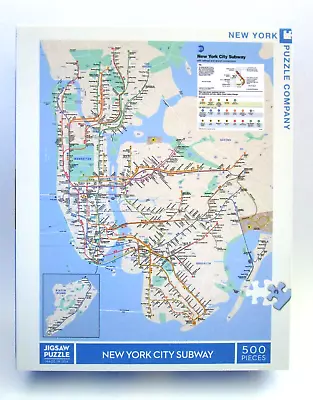 New York City MTA Subway Map Puzzle (500 Pieces) - Souvenir Toy Travel Gift NY • $13.12