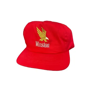 Winston Mens Red Vintage Snapback Hat 90s For Display • $25