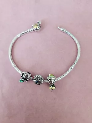 Pandora Charm Bracelet Disney Little Mermaid New 8 Inches • $50