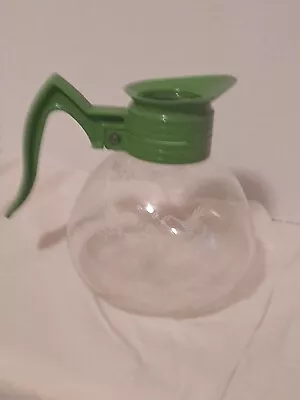 Vintage MCM Cory Glass Coffee Pot Carafe Bottom Green Birds *missing Lid* • $11.99