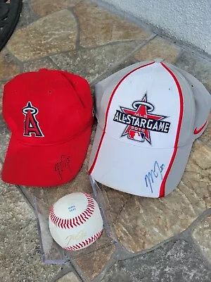 Mike Trout ANGELS Pre Rookie Signed Autographed Hats And Baseball Lot • $595