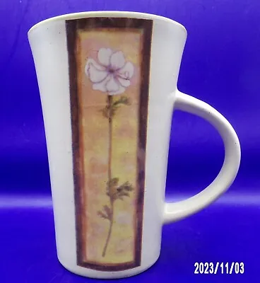 Mulberry Home Collection Flowers Mug Depicting One Long Stem White Flower • $14.99