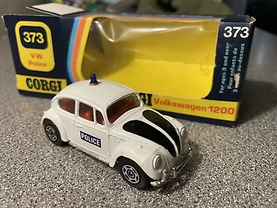 £36 • Buy Vintage Corgi 373 Volkswagen 1200 Police Car Mint In Original Box