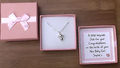 £4.99 • Buy Personalised New Mum Keepsake Gift Silver Plated Dummy Necklace Chain Multi