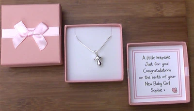 £5.99 • Buy Personalised New Mum Keepsake Gift Silver Plated Dummy Necklace Chain Multi
