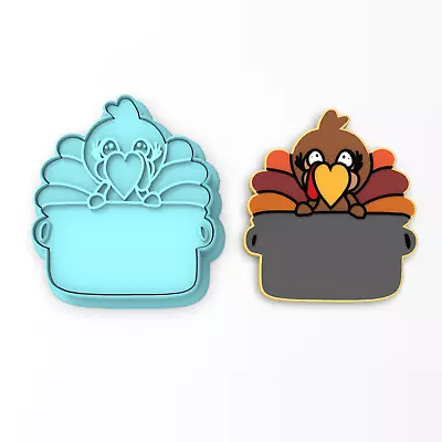 $9.76 • Buy Cooked Turkey Cookie Cutter & Stamp | Thanksgiving Pot Meal Fall Autumn November