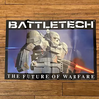 Vtg Fasa Games BATTLETECH 33 1/2 X22  Folded 1987 Advertising Poster • $49.95