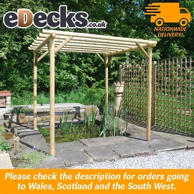 Heavy Duty Rustic Rose Pergola Pressure Treated 2.25m X 2.25m Garden Pergoda • £169.99