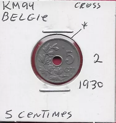 Belgium 5 Centimes 1930 Belgieroyal Monogram Of King Albert I Is Surrounded Wit • $4.50