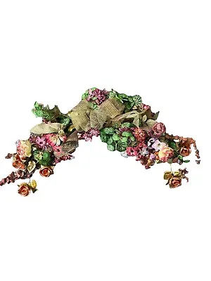 Faux Floral And Metal Rose Wall Hanging Garland  • $23.25