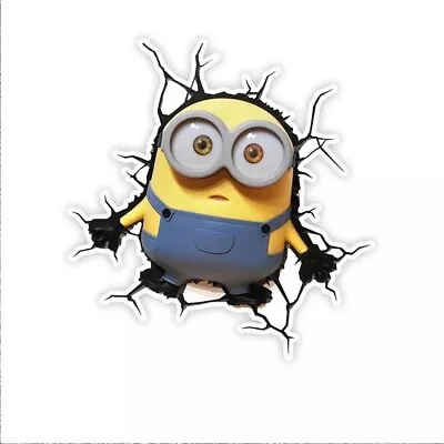 -3D Minion Stuck- Car SUV Truck JDM Window Bumper Diecut Vinyl Decal Sticker • $7.49