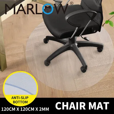 $39.99 • Buy Marlow Chair Mat Round Hard Floor Protectors PVC Home Office Room Computer Mats