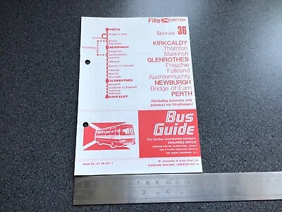 £5 • Buy Fife Scottish Bus Group Route 36 Timetable Issue 1 1982 Kirkcaldy Perth