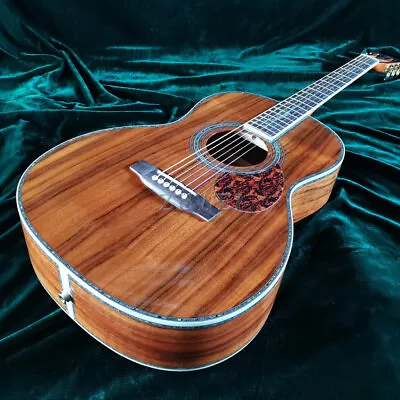 39 Inch All KOA 00045 Acoustic Guitar Gold Hardware Slotted Head Luxury Inlay • $343.17