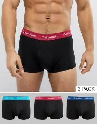 Calvin Klein Men's Underwear Cotton Stretch Brief Trunk(3 Pack) Multi Color Belt • $24.95