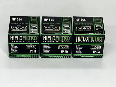 Pack Of 3 - Hiflo Filtro Premium Oil Filter HF566 For Maxi Scooter - NEW • $28.49