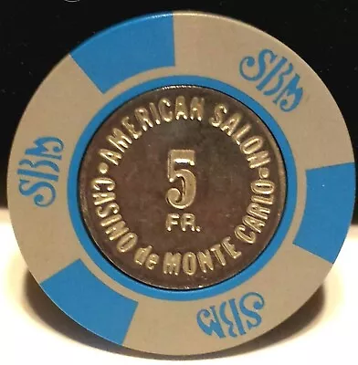 AMERICAN SALON SBM CASINO DE MONTE CARLO Monaco 5 FRENCH FRANCS CHIP EUC Vintage • $25