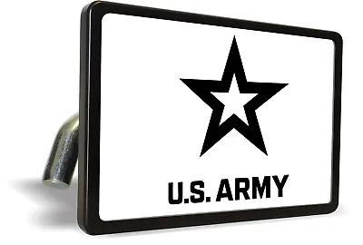 U.S. ARMY STAR LOGO Billet ALUMINUM Trailer Tow Hitch Cover SUV Truck (bw) • $44.99