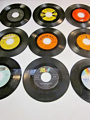 Vinyl Record Bulk Auction Lot Of 17 45 Rpm Singles Sinatra Martin Crosby Mathis • $0.99
